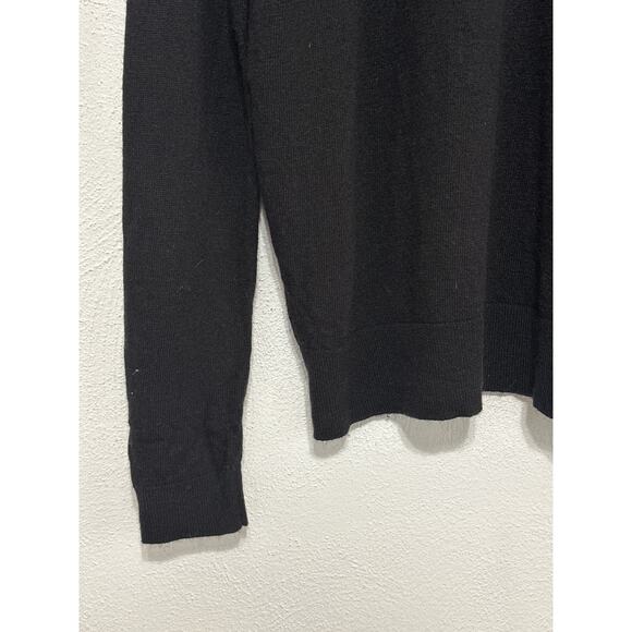 VTG Loft Wool Blend Lightweight Peterpan Collar M Black Wednesday Adams Preppy - Picture 3 of 13